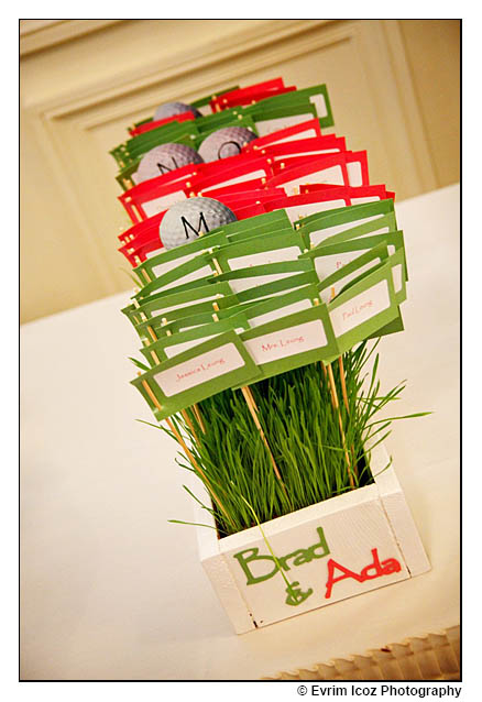 Golf Theme Wedding placecards