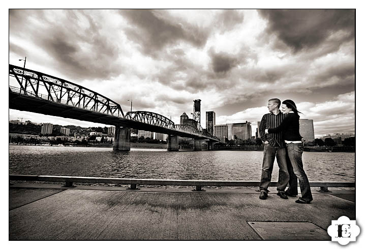 Portland waterfront Engagement Pictures Shoot Engagement Session