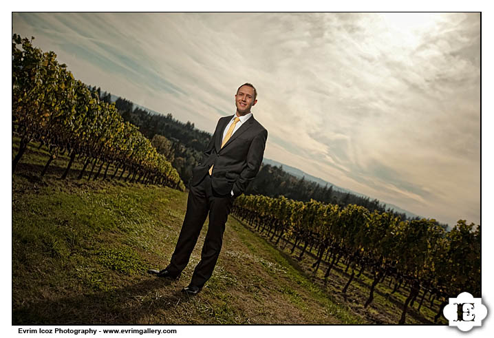 Fall Portland Oregon Vineyard Wedding