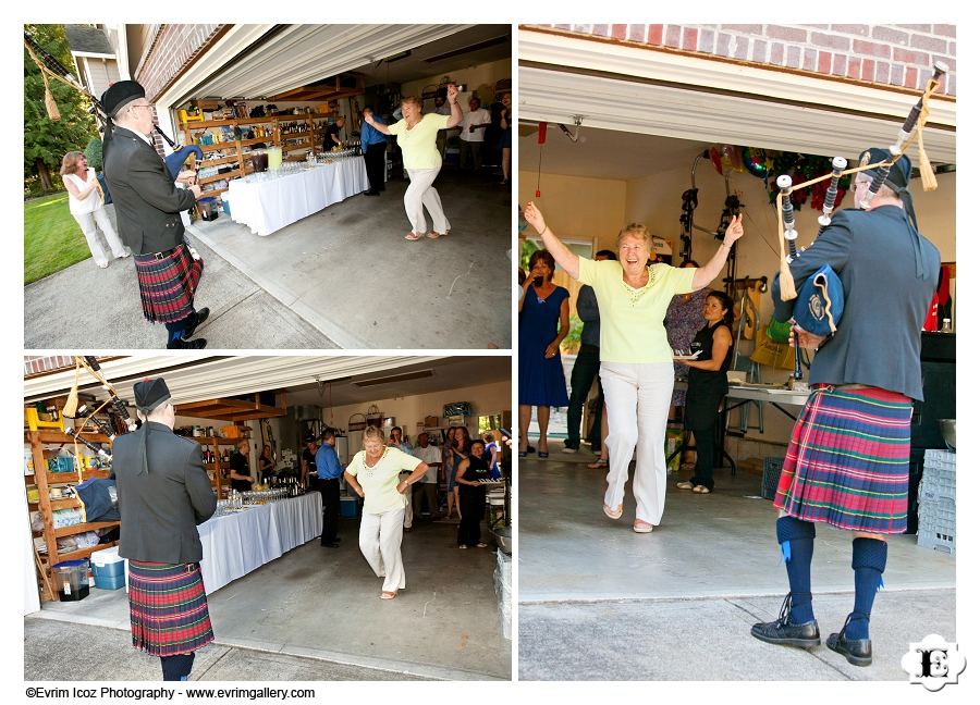 Scottish dancing and Bagpiper