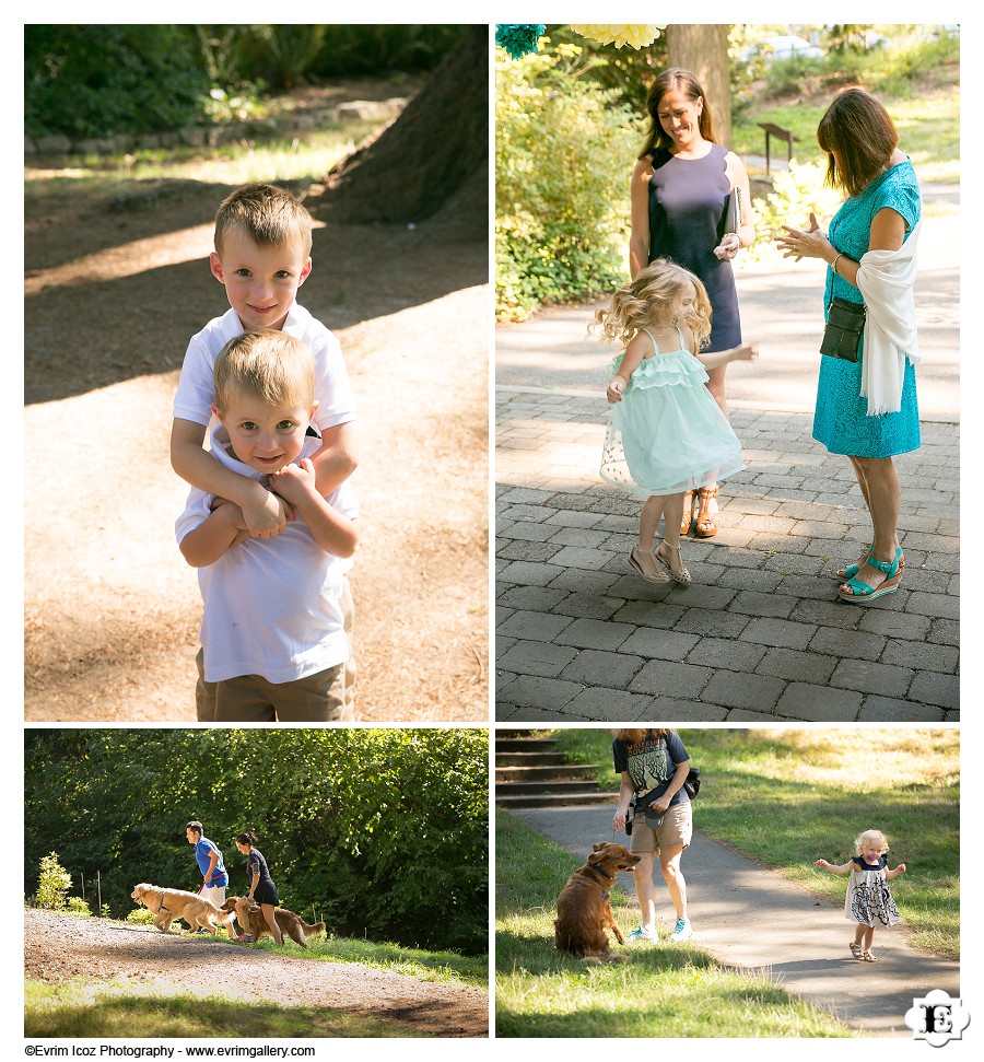 Wedding at Stevens pavilion at Hoyt Arboretum, Portland, Oregon