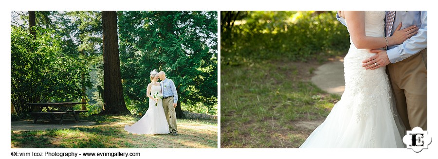 Wedding at Stevens pavilion at Hoyt Arboretum, Portland, Oregon