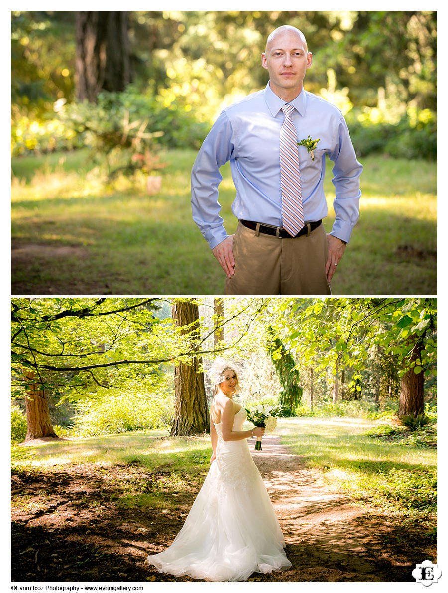 Wedding at Stevens pavilion at Hoyt Arboretum, Portland, Oregon