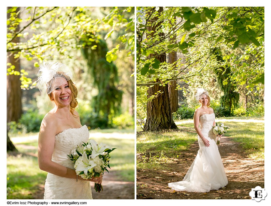 Wedding at Stevens pavilion at Hoyt Arboretum, Portland, Oregon