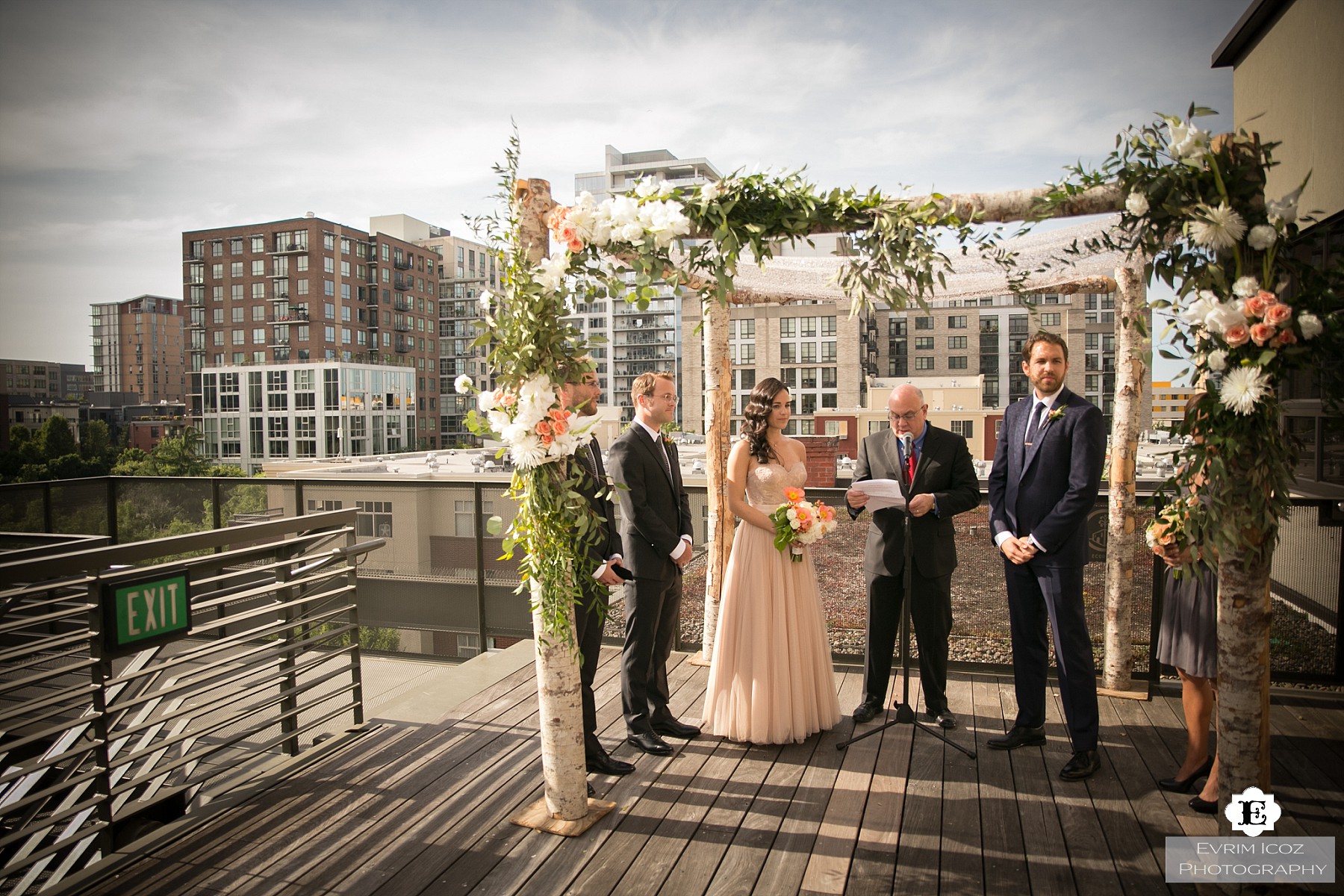 Alex and Daniel's Beautiful Rooftop Wedding at Ecotrust Portland