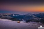 Snowcat bringing wedding guests to Silcox Hut Wedding